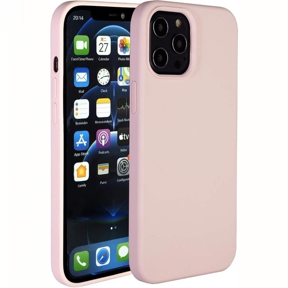 iPhone 12/12 Pro Silicone Case 6.1 inch, Liquid Silicone Shockproof (Pink Sand) - Picture 1 of 6